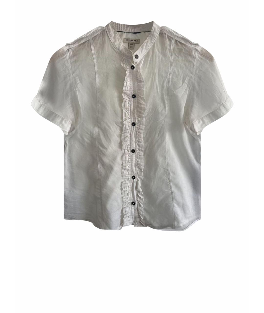 BURBERRY Белая хлопковая блузы, фото 1