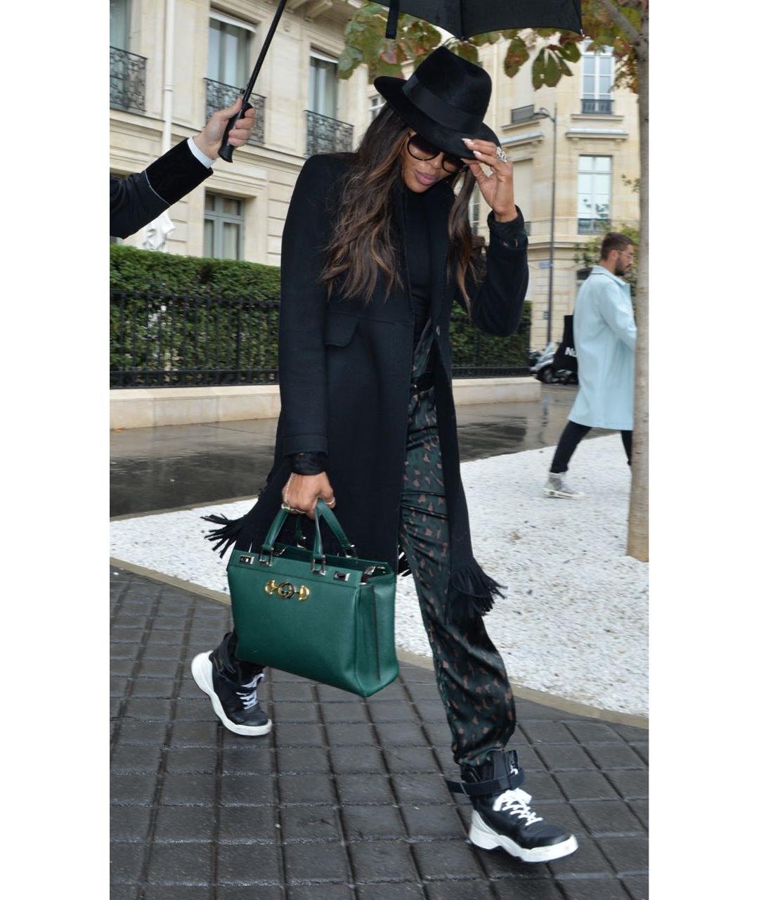GUCCI Зеленая кожаная сумка тоут, фото 2