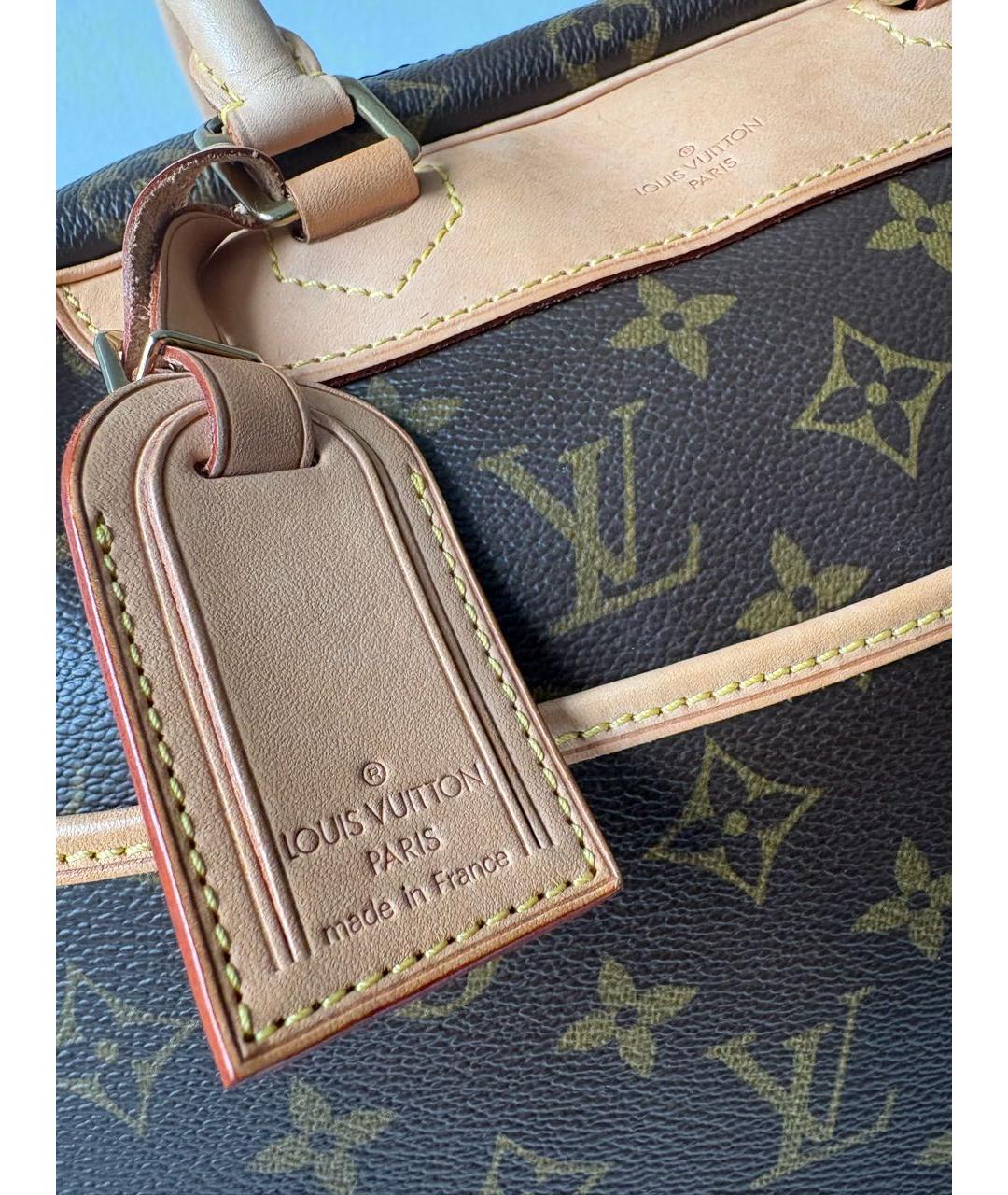 LOUIS VUITTON Коричневая сумка тоут из канвы, фото 8
