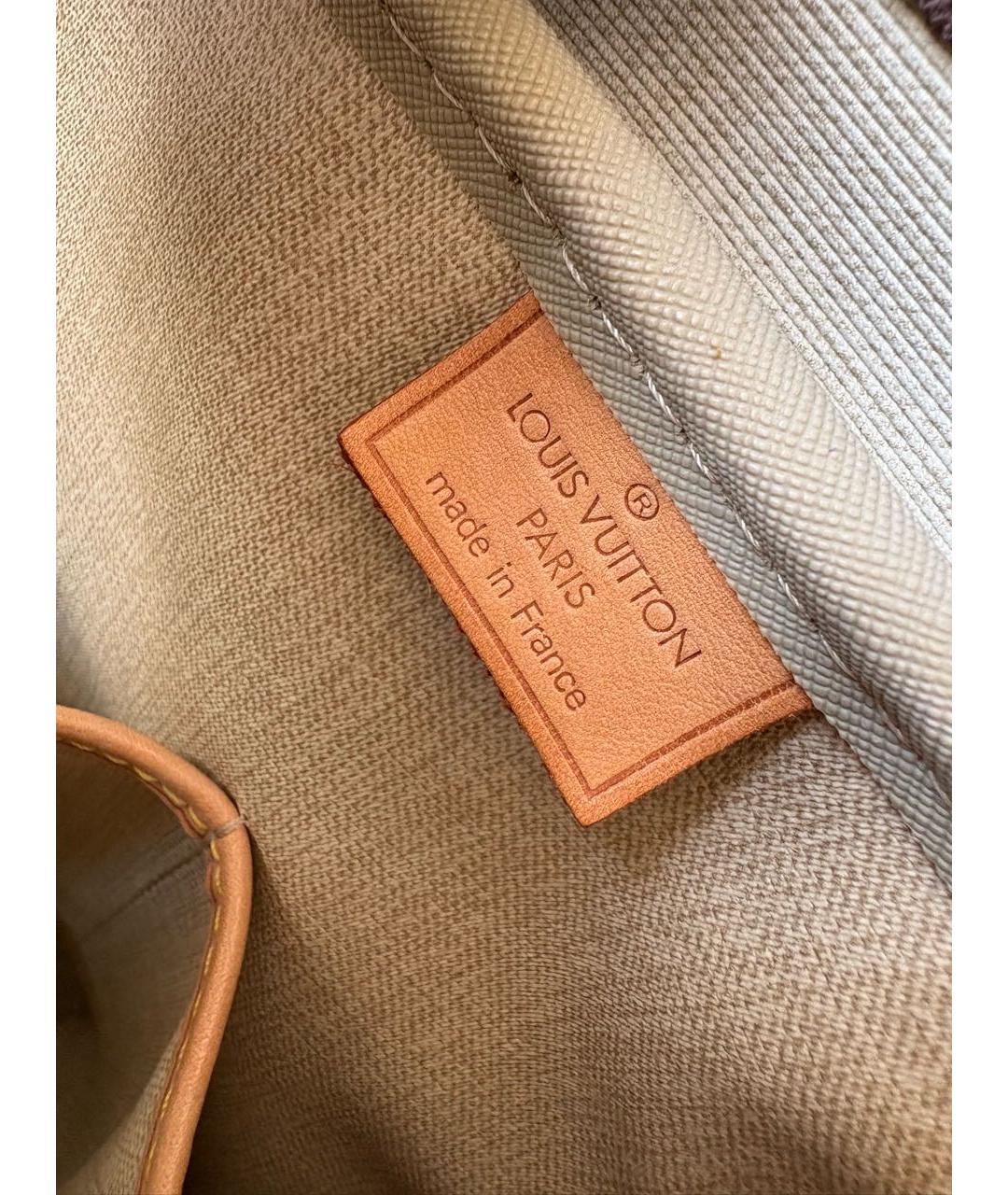 LOUIS VUITTON Коричневая сумка тоут из канвы, фото 5