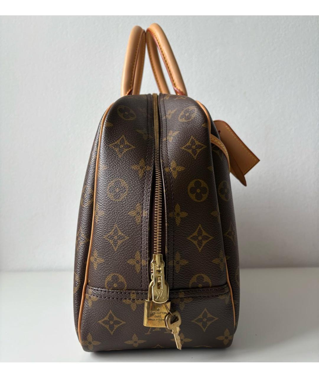 LOUIS VUITTON Коричневая сумка тоут из канвы, фото 6