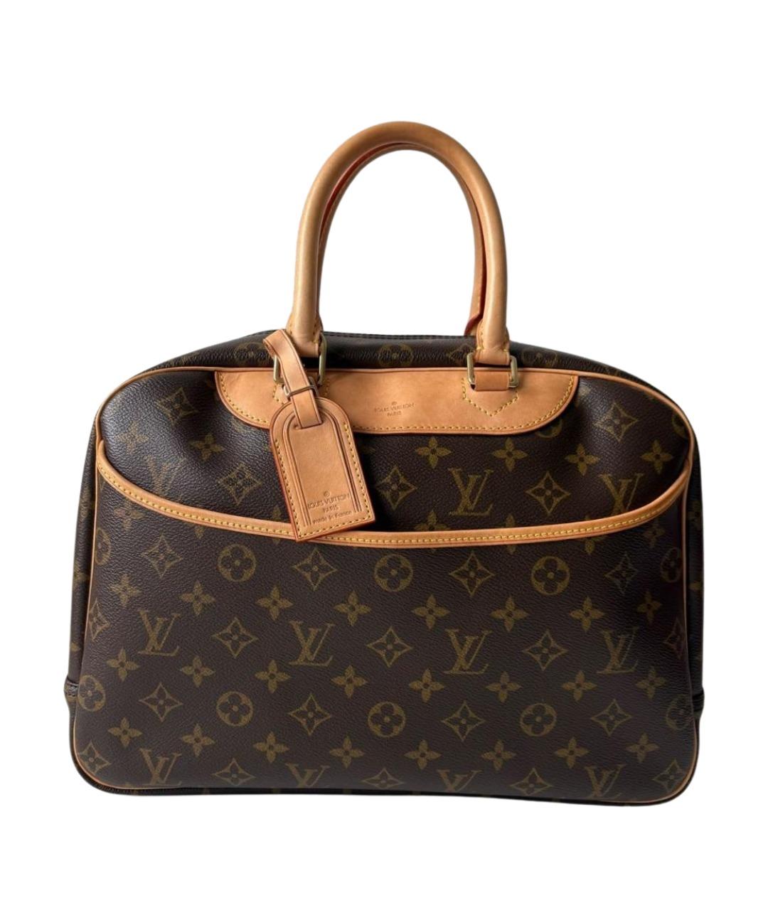 LOUIS VUITTON Коричневая сумка тоут из канвы, фото 1