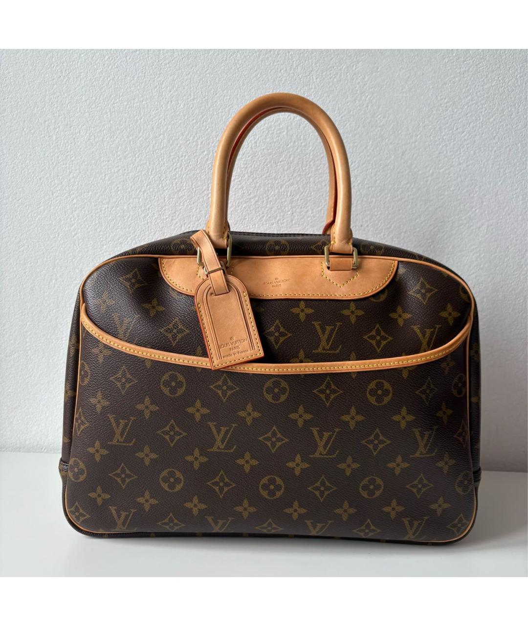 LOUIS VUITTON Коричневая сумка тоут из канвы, фото 9