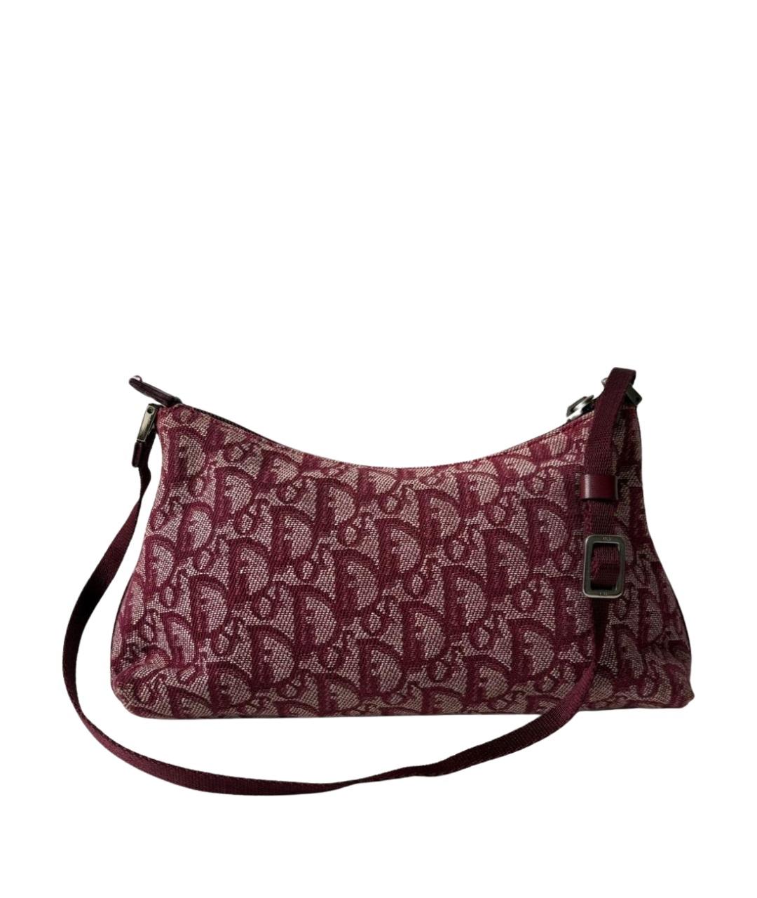 CHRISTIAN DIOR Розовая жаккардовая сумка с короткими ручками, фото 1