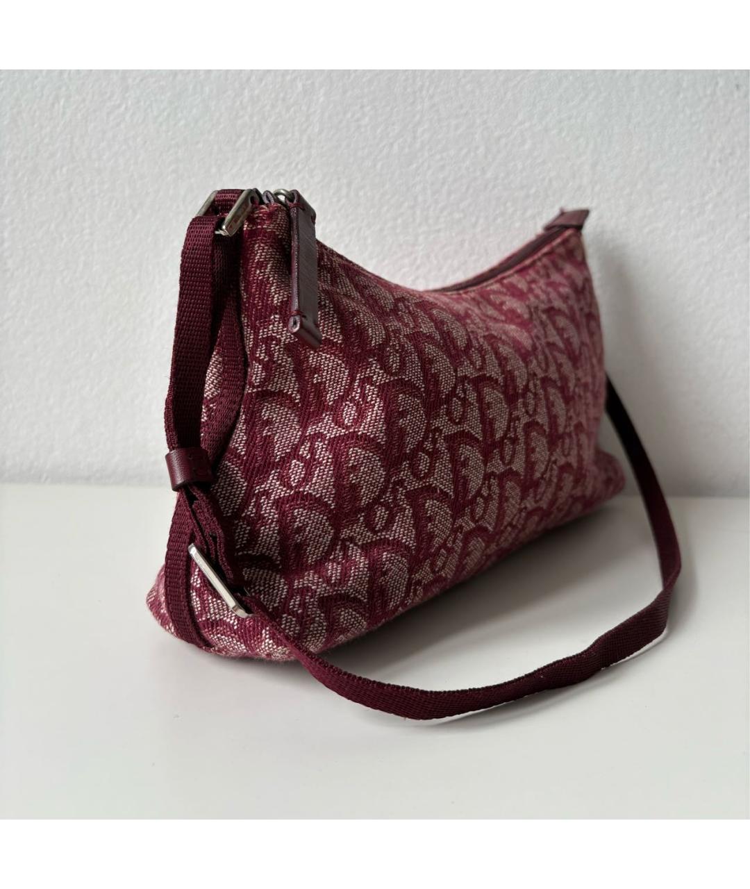 CHRISTIAN DIOR Розовая жаккардовая сумка с короткими ручками, фото 2