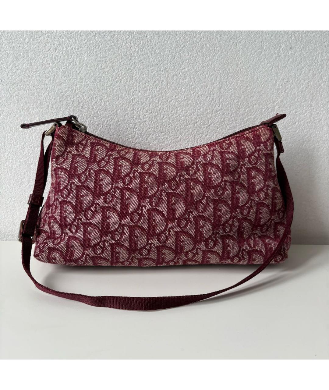 CHRISTIAN DIOR Розовая жаккардовая сумка с короткими ручками, фото 3