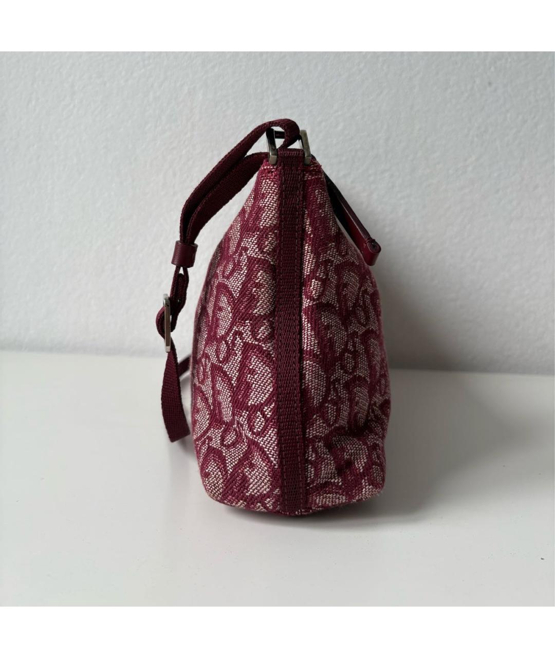 CHRISTIAN DIOR Розовая жаккардовая сумка с короткими ручками, фото 5