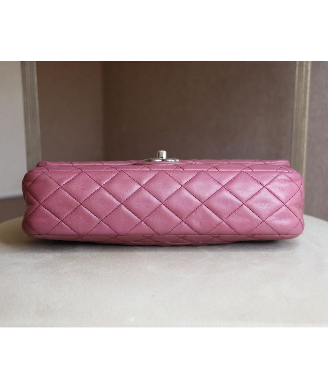 CHANEL Коралловая кожаная сумка через плечо, фото 5
