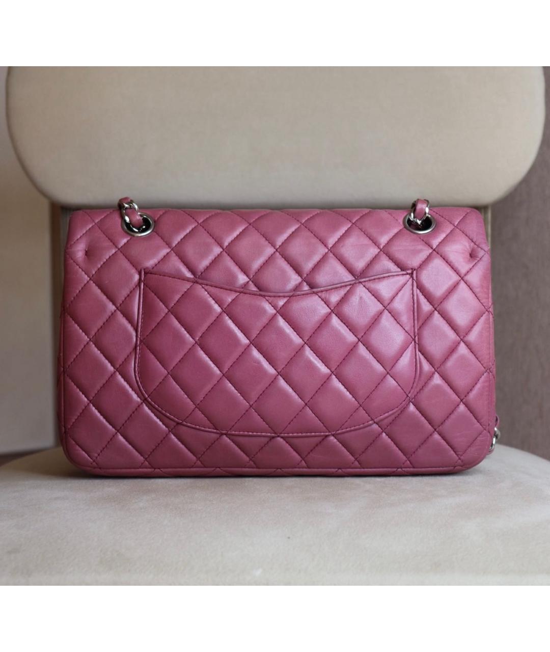 CHANEL Коралловая кожаная сумка через плечо, фото 3