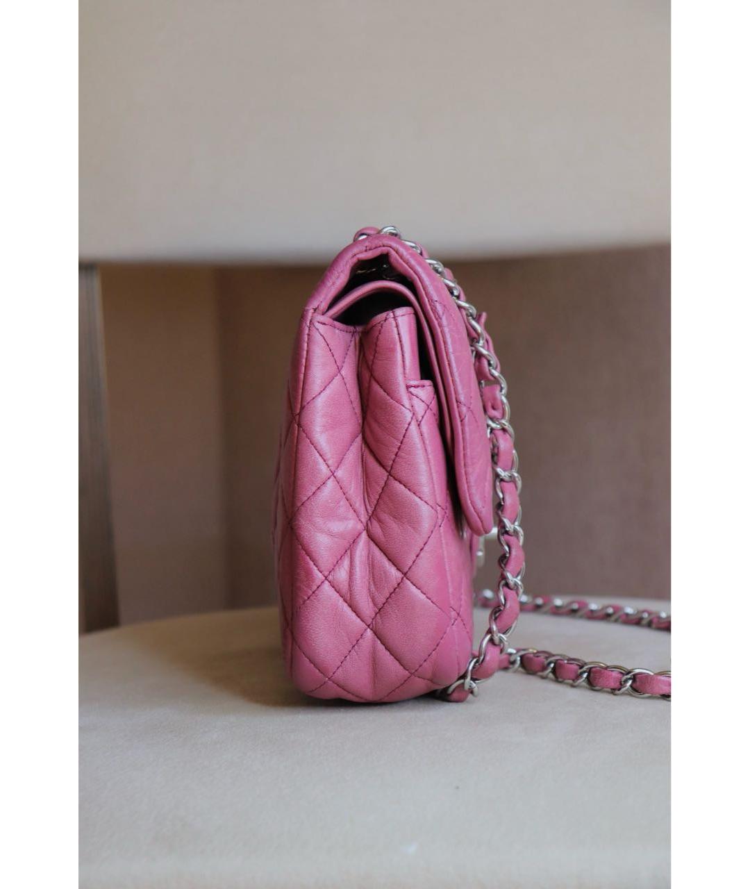CHANEL Коралловая кожаная сумка через плечо, фото 2