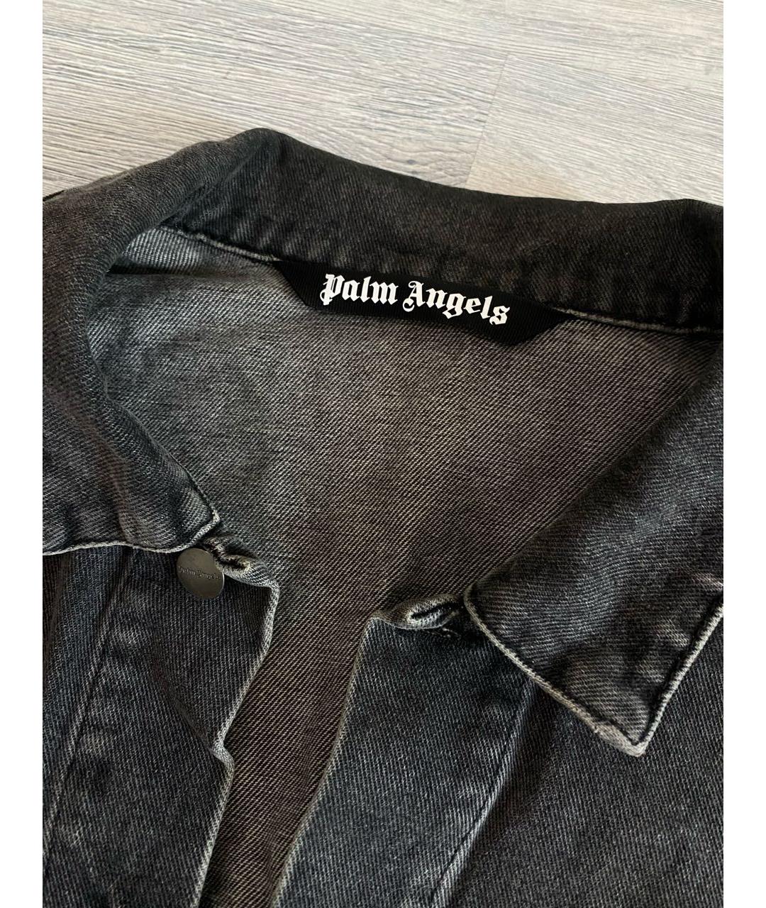 PALM ANGELS Антрацитовая хлопковая куртка, фото 3