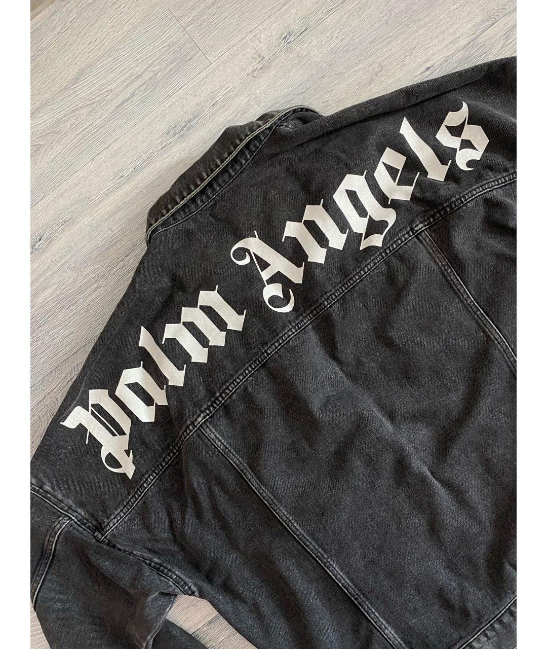 PALM ANGELS Антрацитовая хлопковая куртка, фото 6