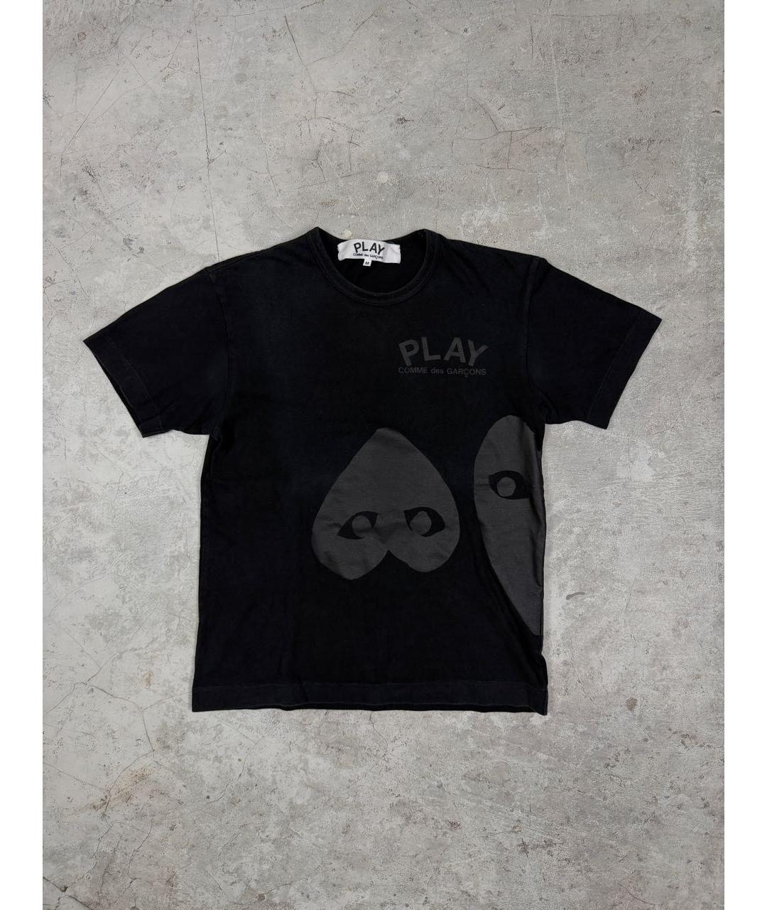 COMME DES GARÇONS PLAY Черная хлопковая футболка, фото 9