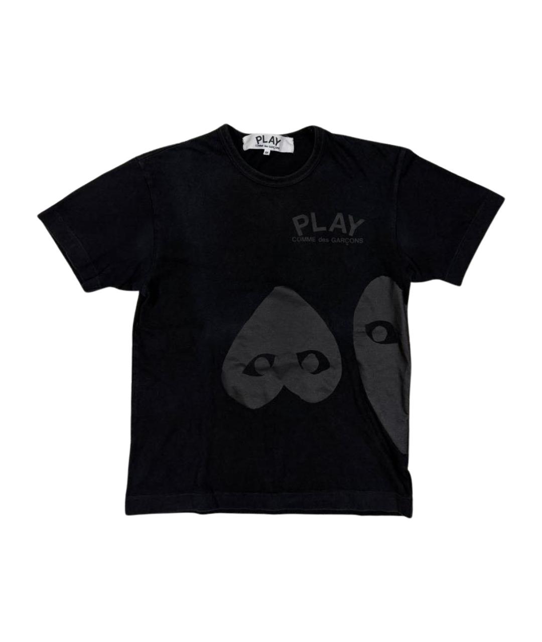 COMME DES GARÇONS PLAY Черная хлопковая футболка, фото 1