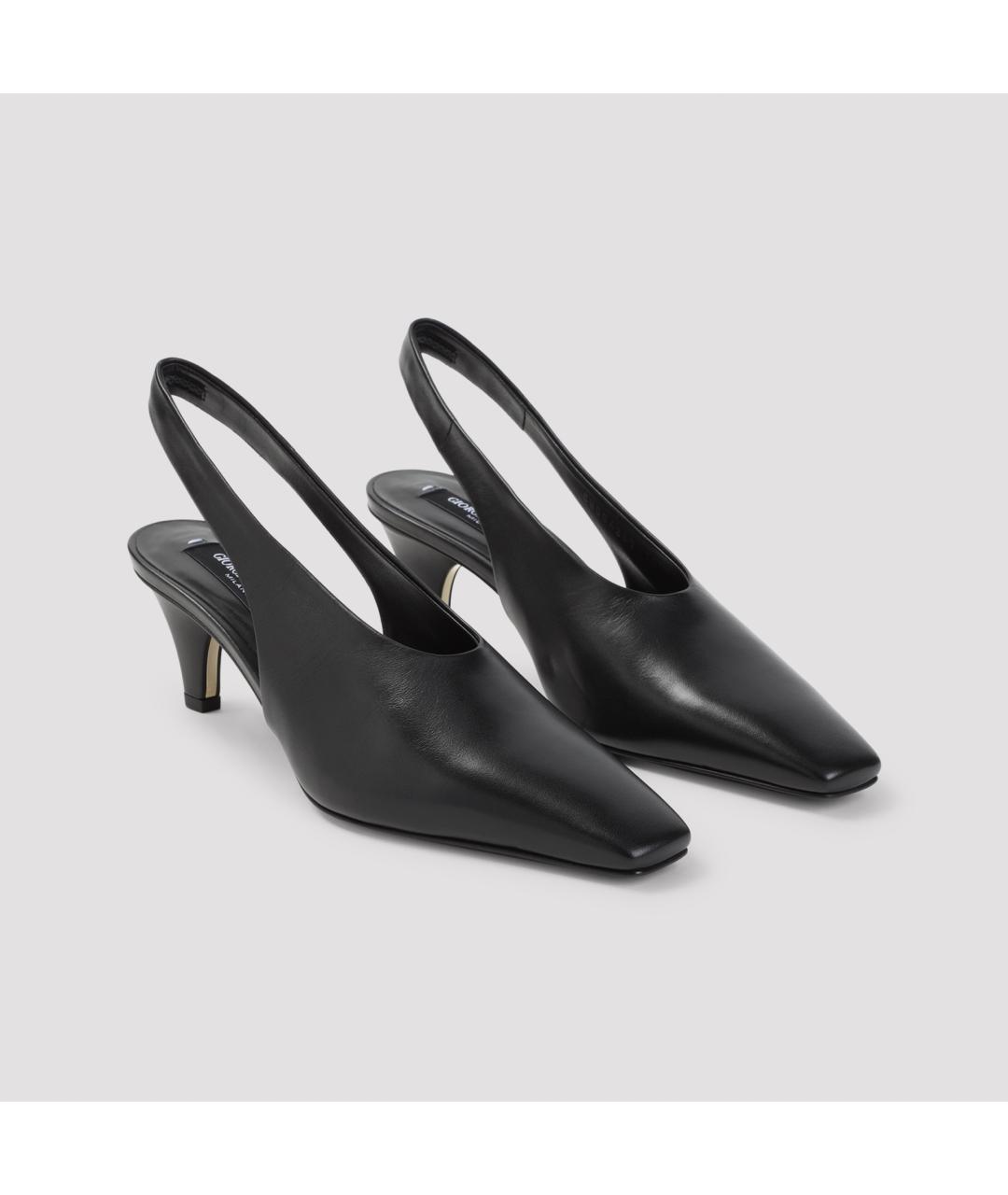 GIORGIO ARMANI Черные кожаные туфли, фото 4