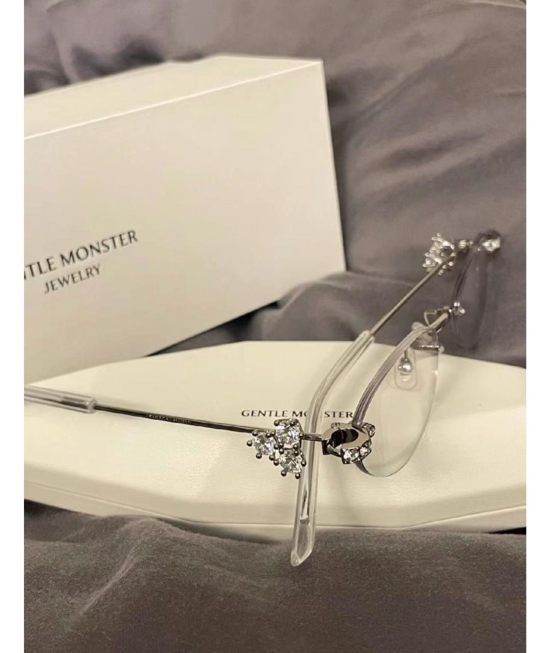 GENTLE MONSTER Серебряные металлические солнцезащитные очки, фото 6