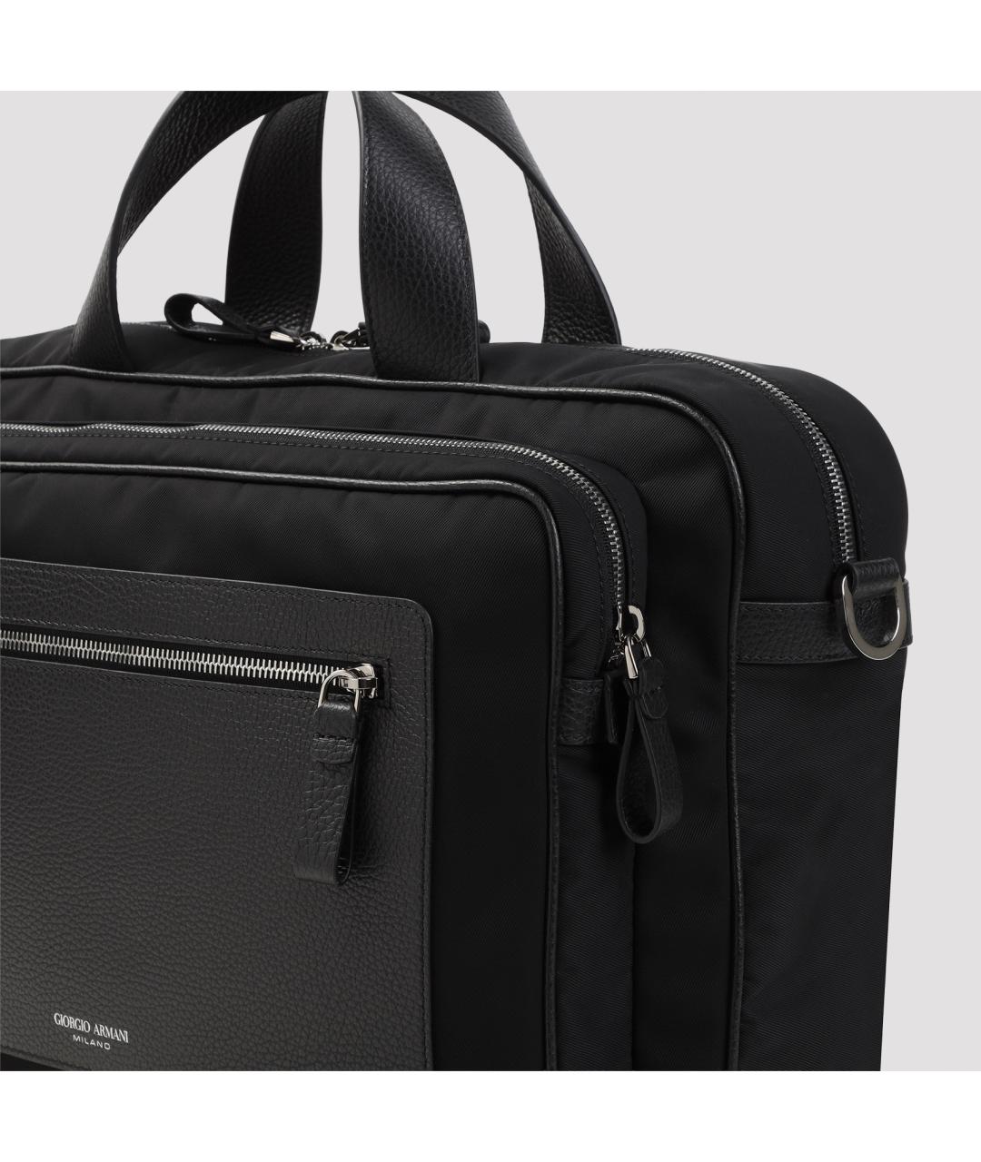 GIORGIO ARMANI Черный синтетический портфель, фото 4