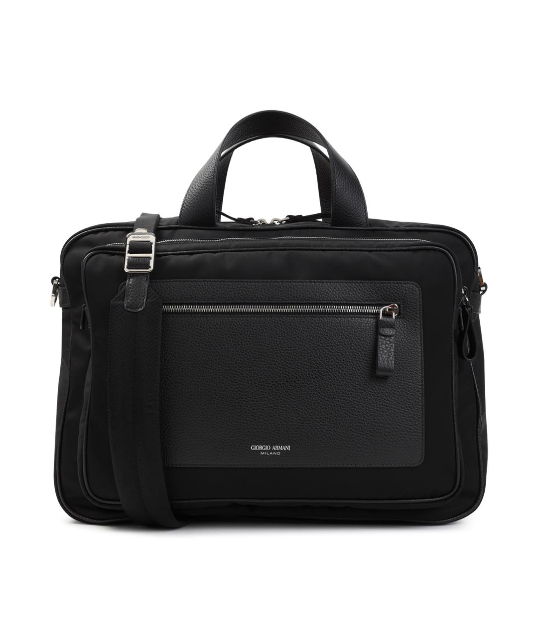 GIORGIO ARMANI Черный синтетический портфель, фото 1