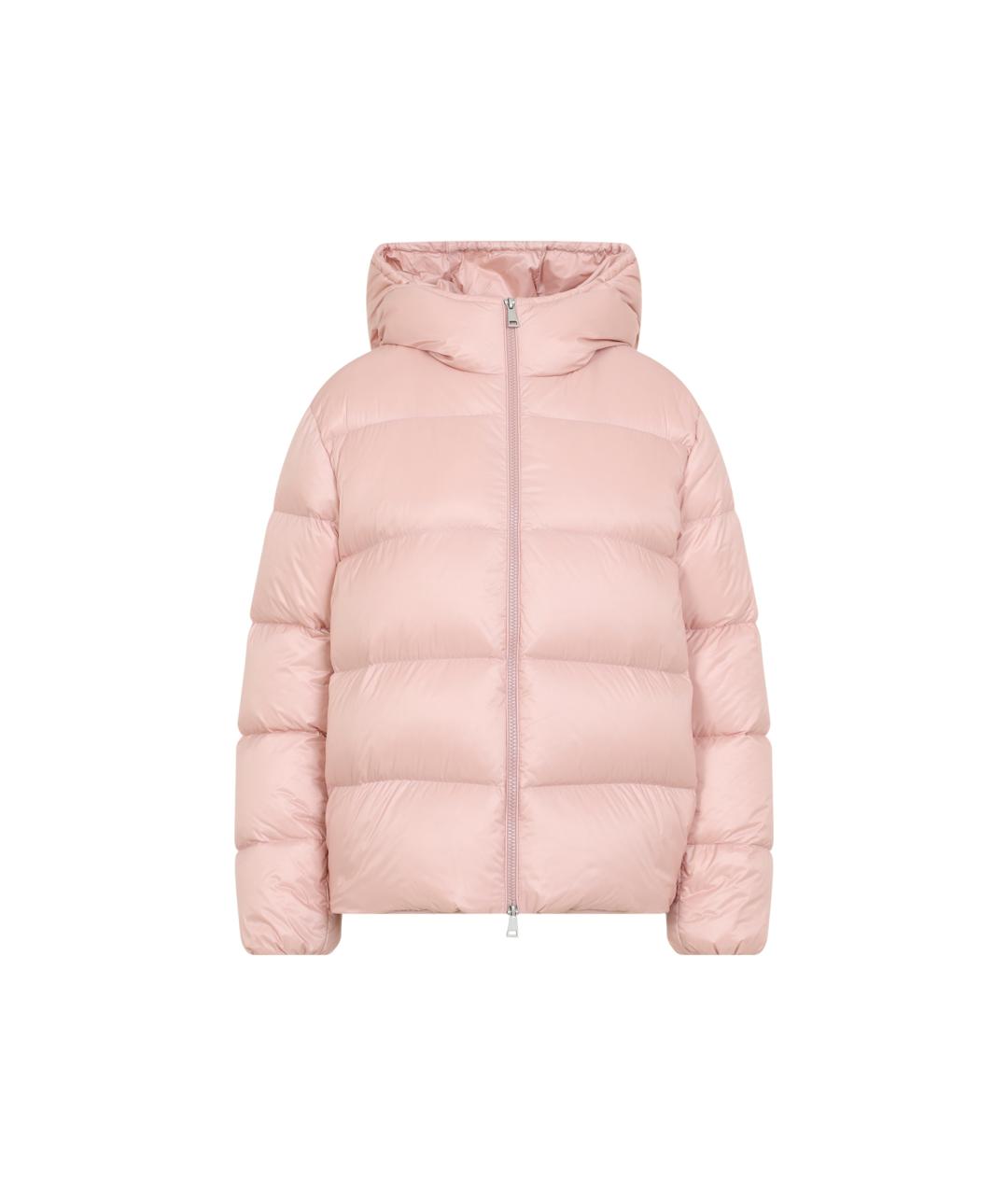 MONCLER Розовый полиамидовый пуховик, фото 1