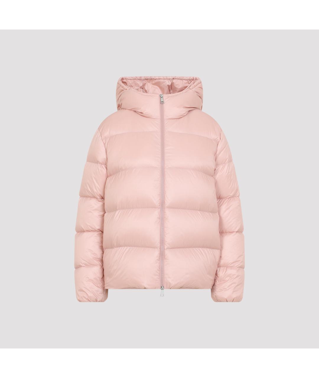 MONCLER Розовый полиамидовый пуховик, фото 2