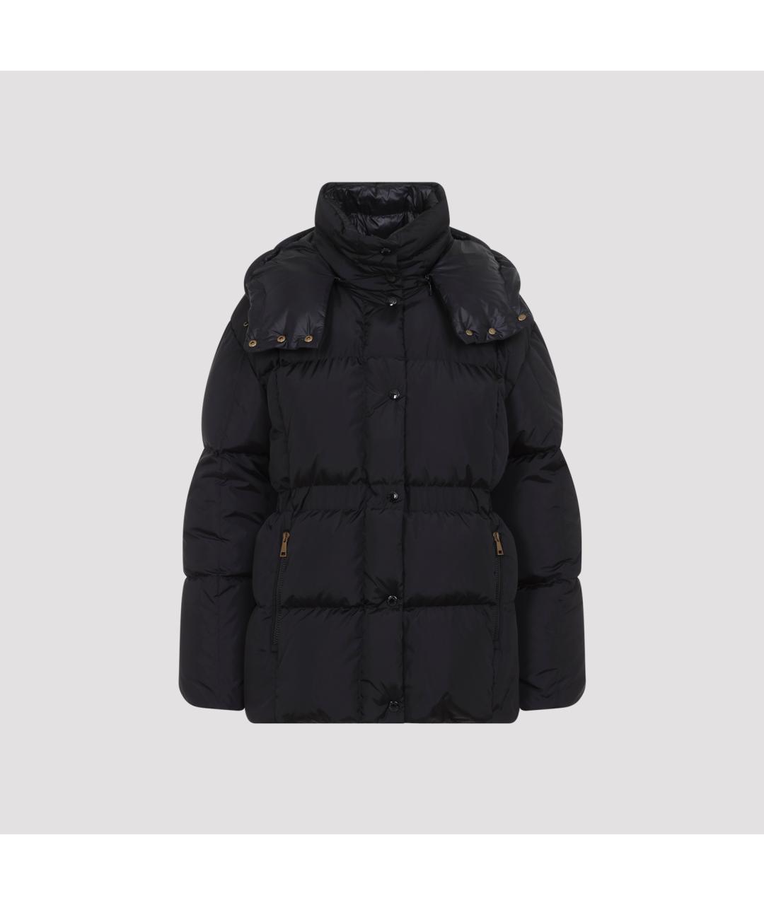 MONCLER Черный полиамидовый пуховик, фото 2