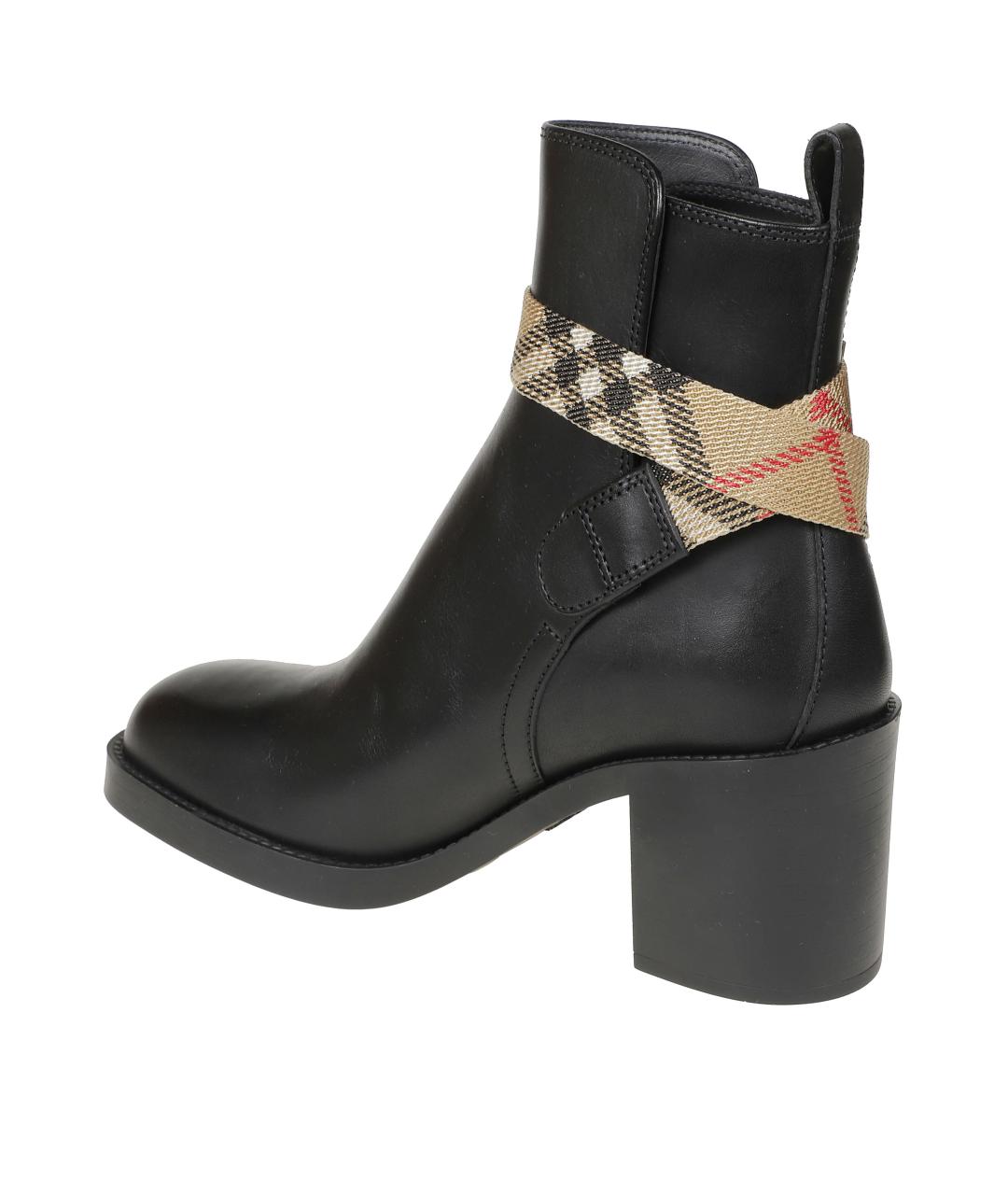 BURBERRY Черные кожаные сапоги, фото 3