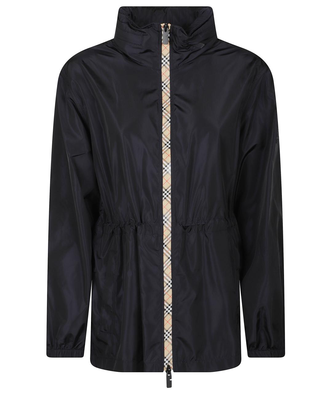 BURBERRY Темно-синяя полиэстеровая куртка, фото 1