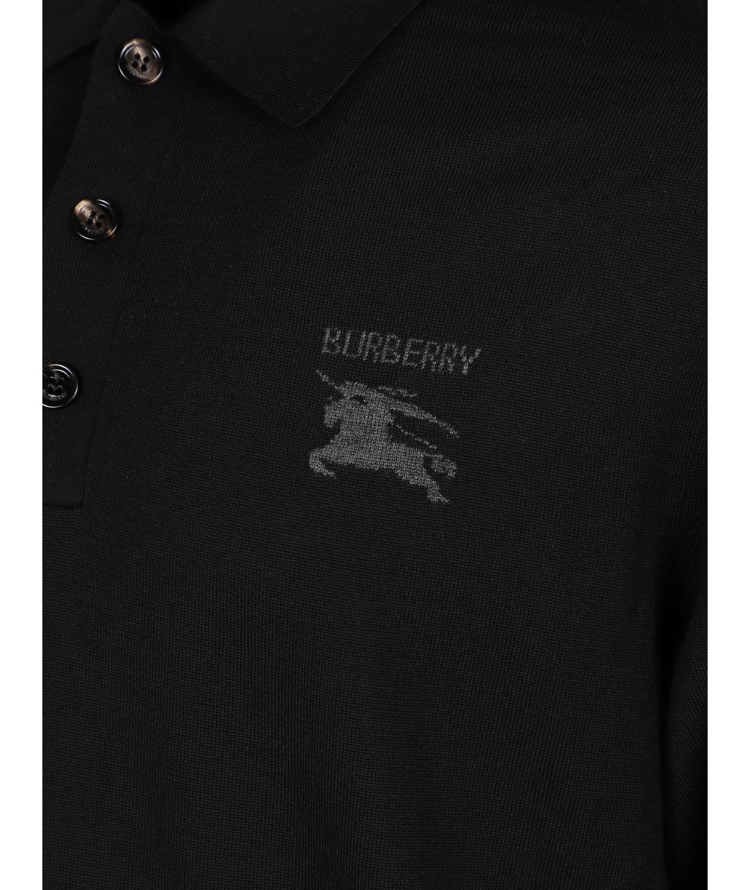 BURBERRY Черный шерстяной джемпер / свитер, фото 2