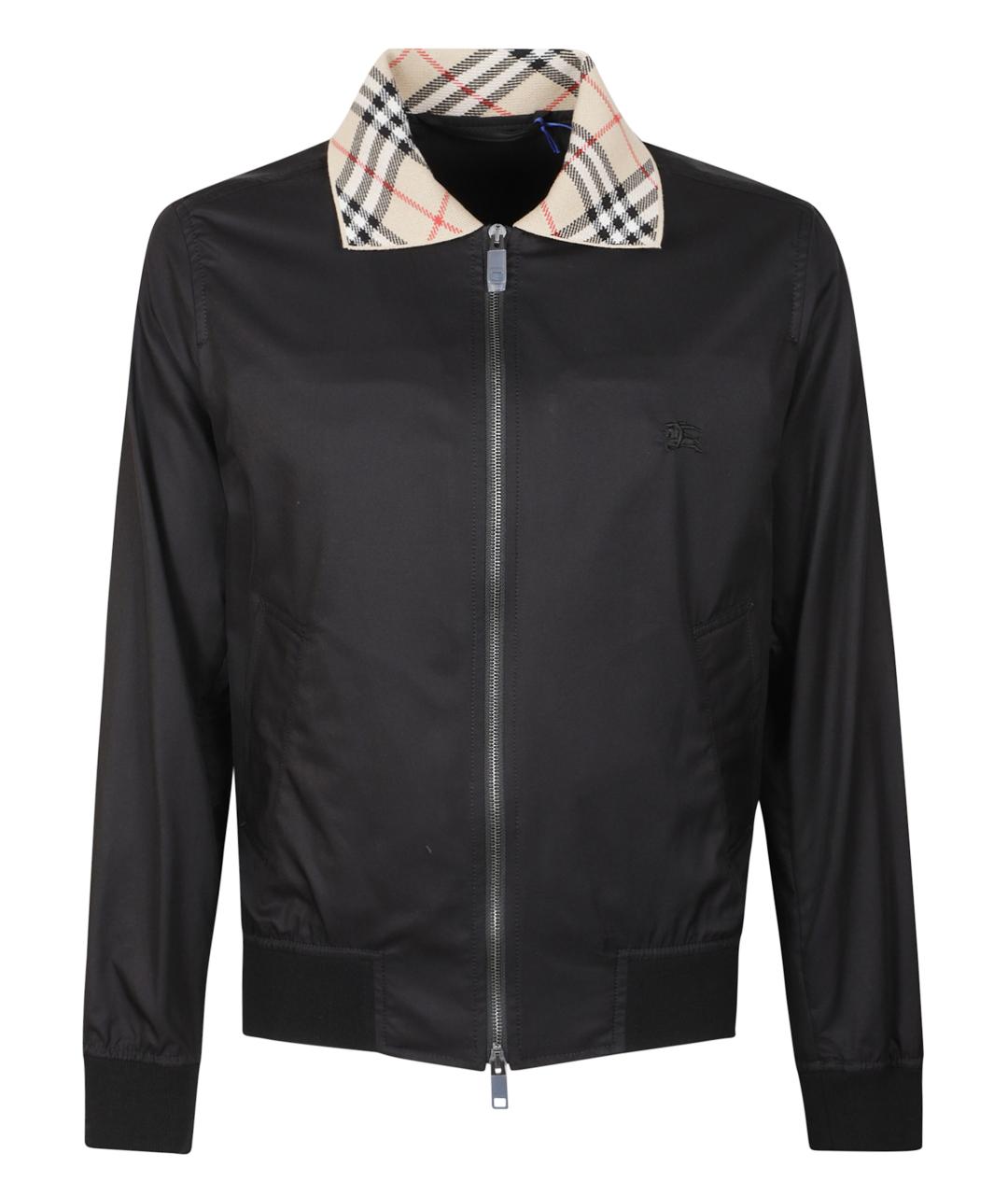 BURBERRY Черная хлопковая куртка, фото 1