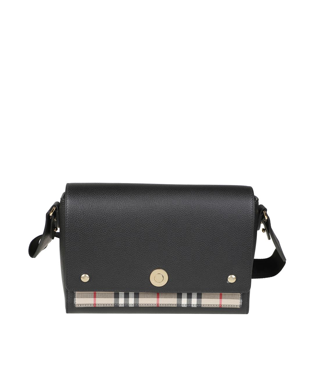 BURBERRY Черная кожаная сумка через плечо, фото 1