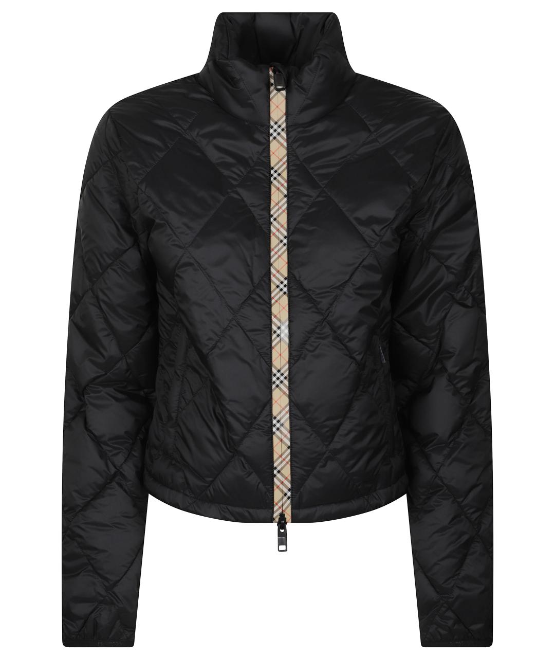 BURBERRY Черная полиамидовая куртка, фото 1