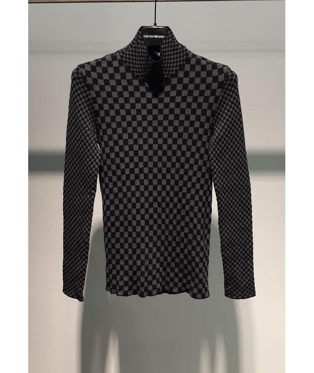 EMPORIO ARMANI Антрацитовый джемпер / свитер, фото 3