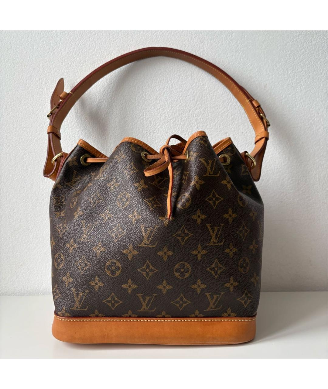 LOUIS VUITTON Коричневая сумка тоут из канвы, фото 7