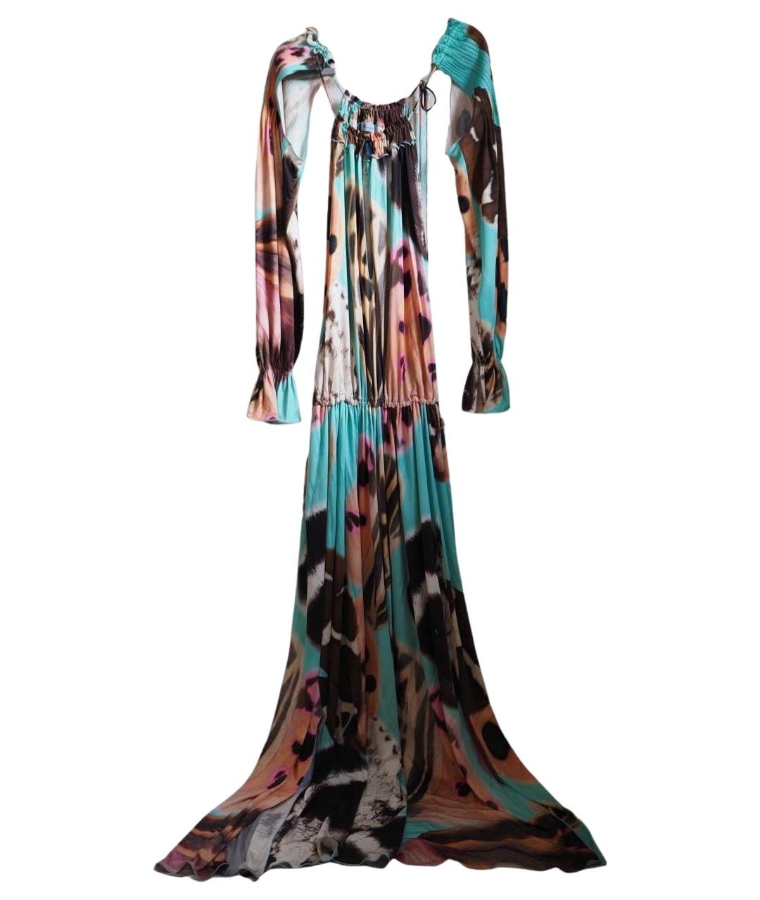 BLUMARINE Мульти шелковое повседневное платье, фото 1