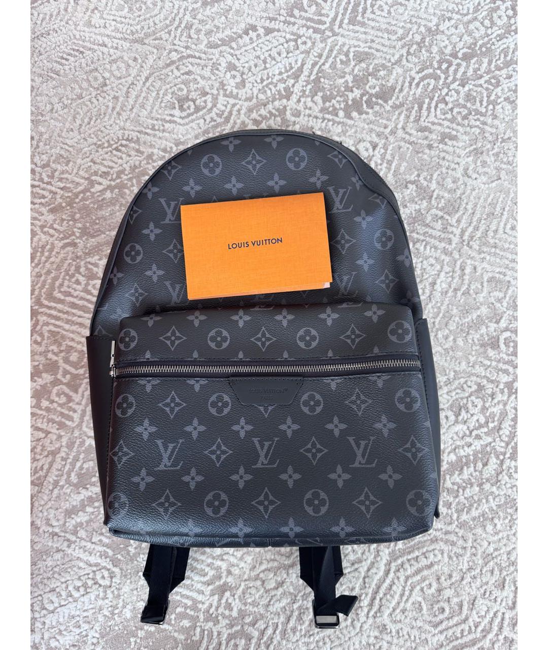 LOUIS VUITTON Антрацитовый рюкзак из канвы, фото 9