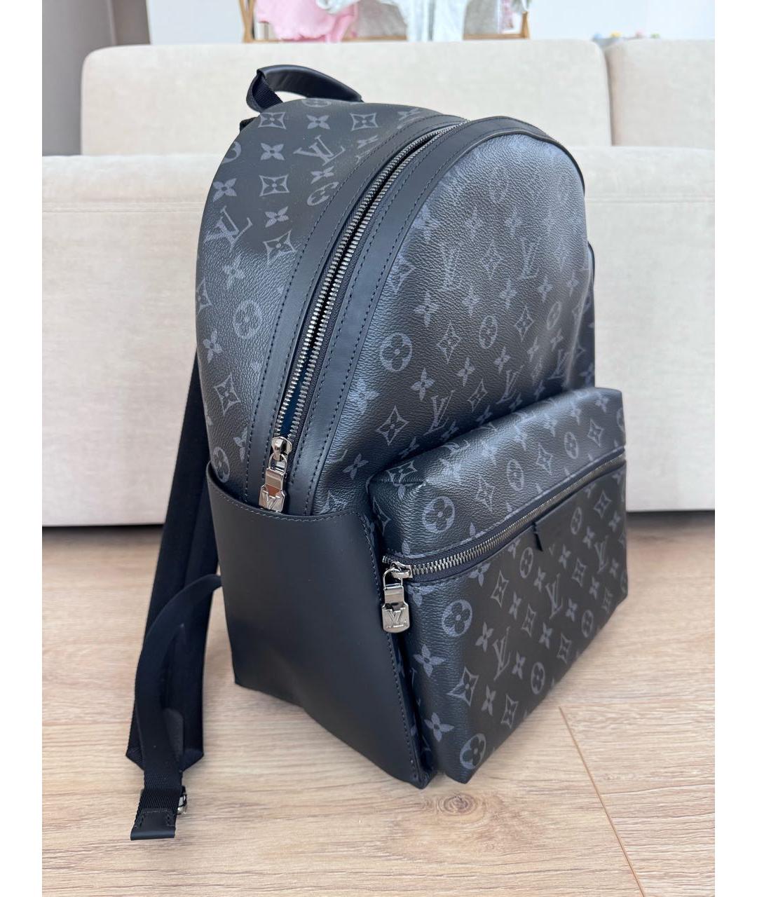 LOUIS VUITTON Антрацитовый рюкзак из канвы, фото 2