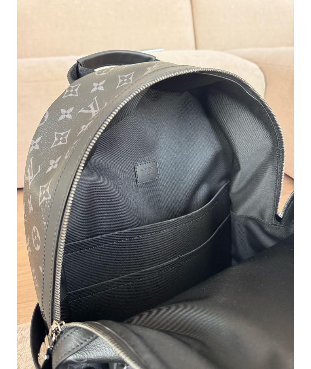 LOUIS VUITTON Антрацитовый рюкзак из канвы, фото 4
