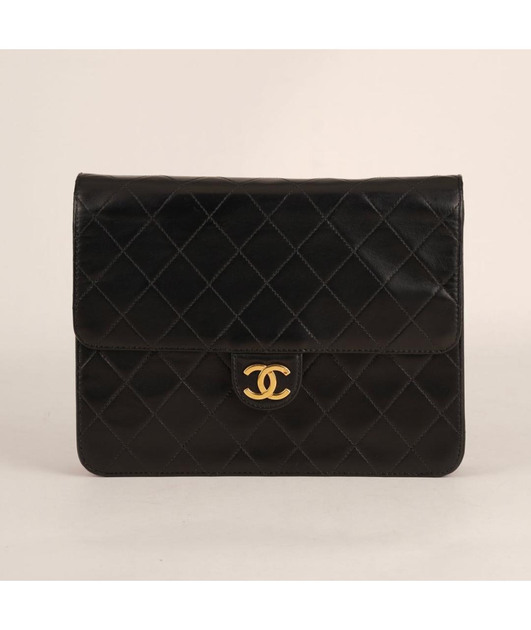 CHANEL Черная кожаная сумка через плечо, фото 3