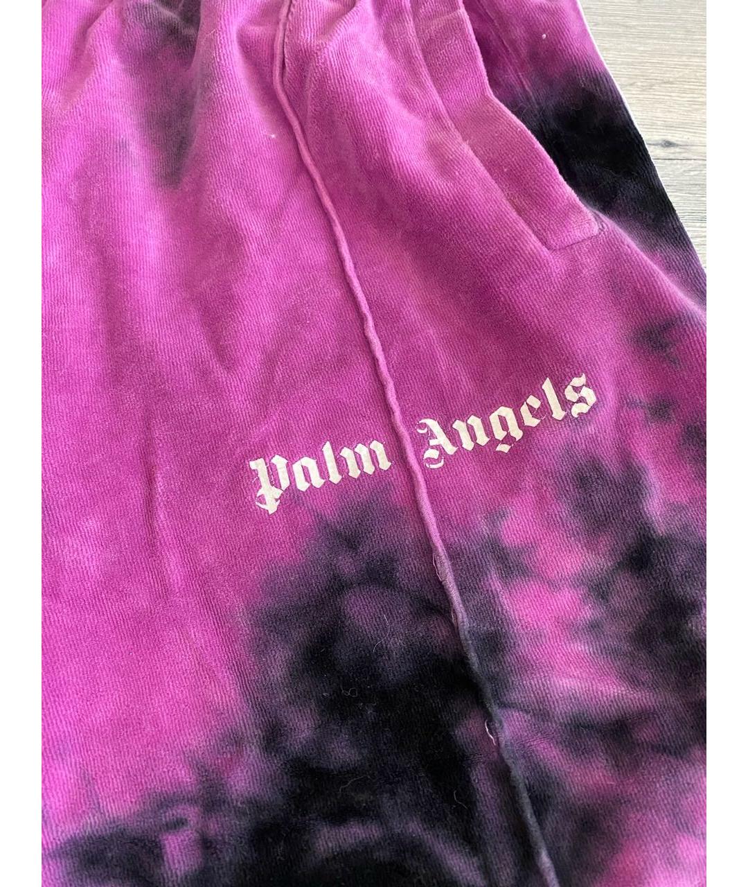 PALM ANGELS Фиолетовые полиэстеровые повседневные брюки, фото 2
