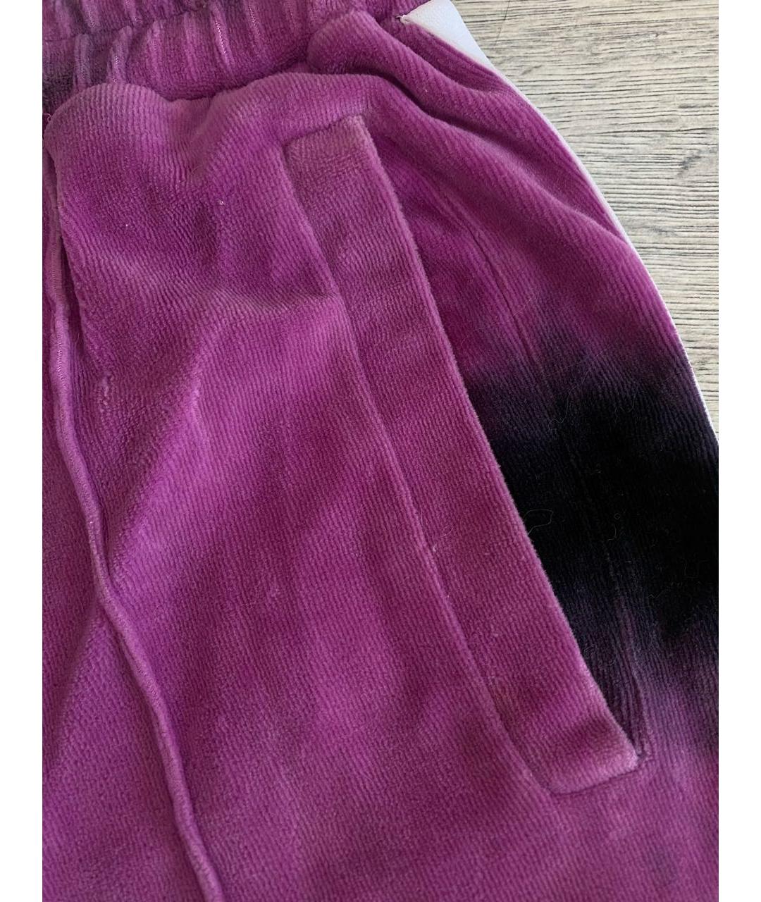 PALM ANGELS Фиолетовые полиэстеровые повседневные брюки, фото 3