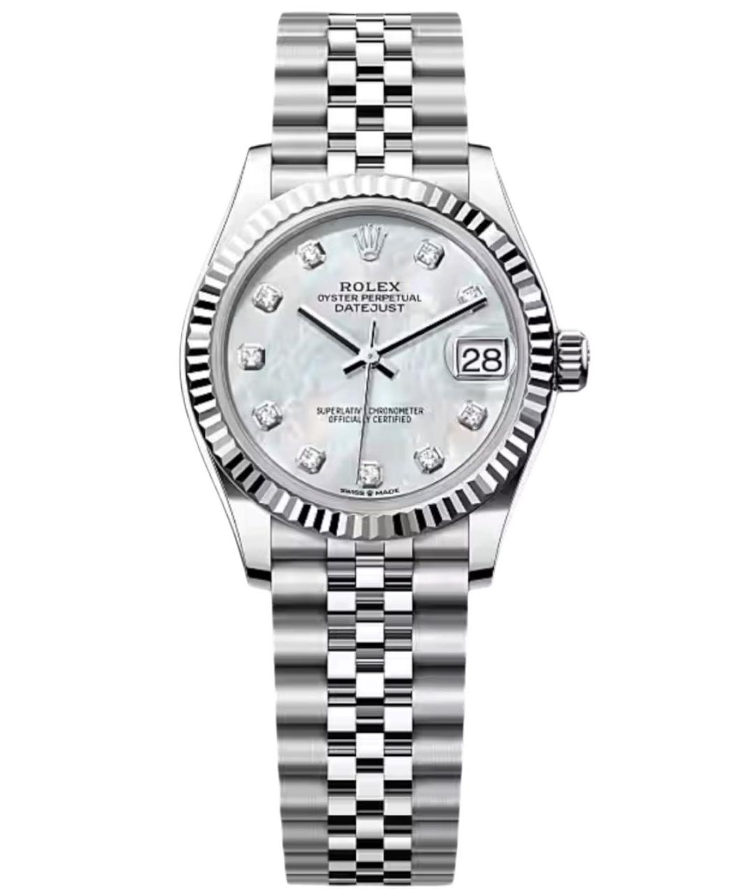 ROLEX Серебряные часы из белого золота, фото 1