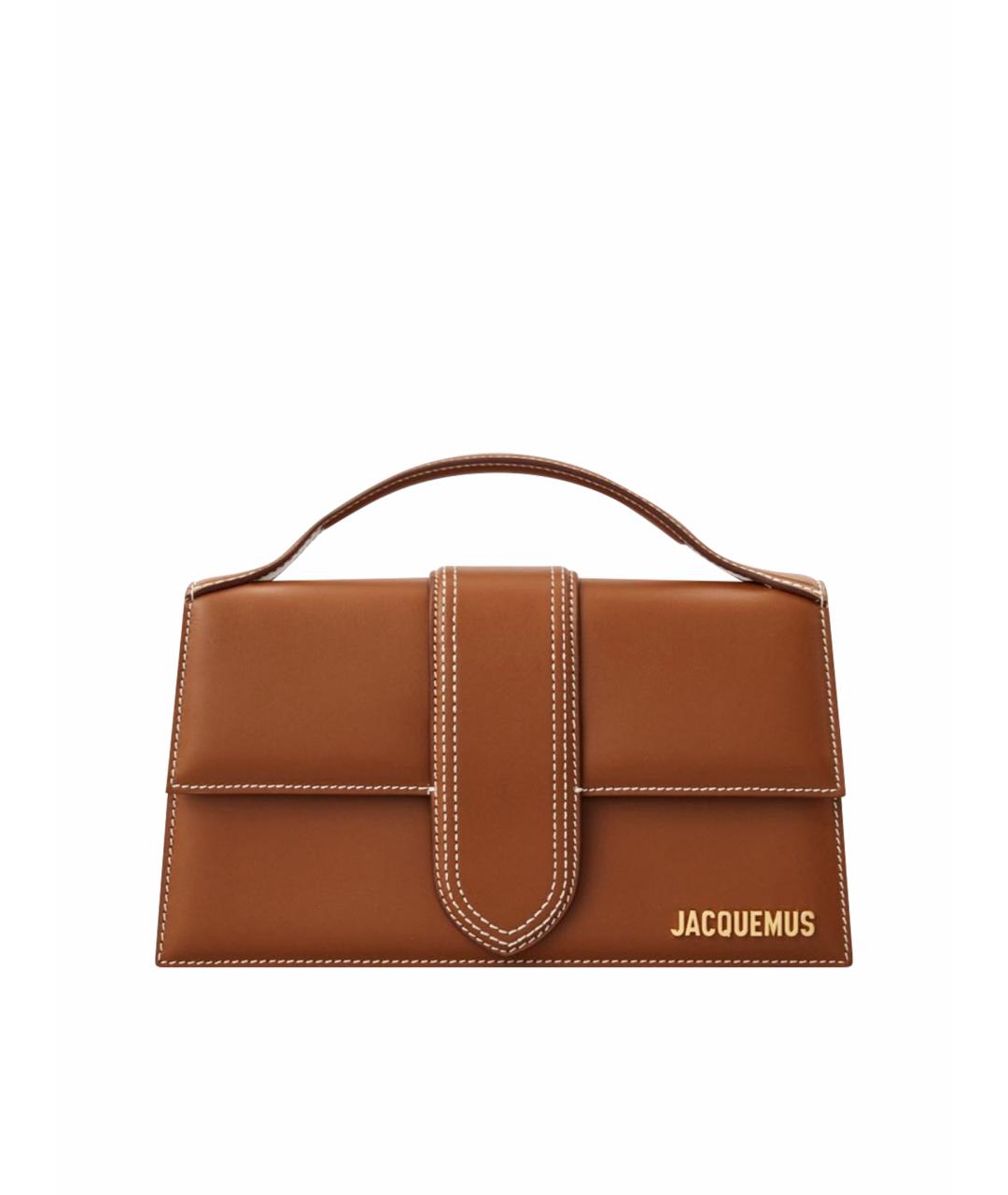 JACQUEMUS Коричневая кожаная сумка через плечо, фото 1
