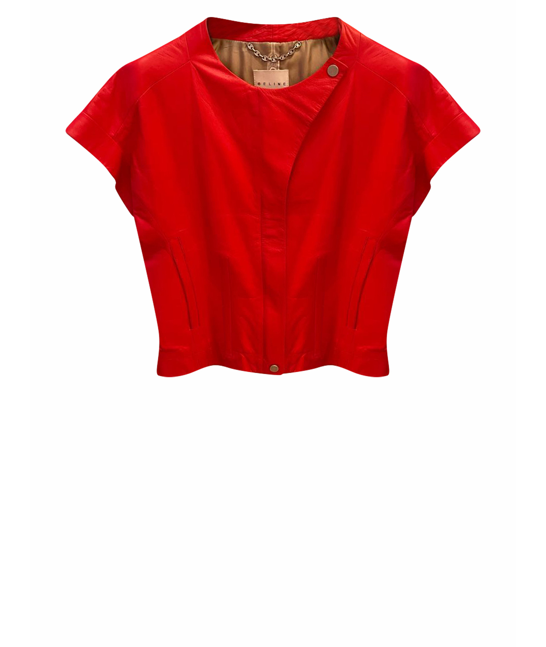 CELINE PRE-OWNED Красная кожаная куртка, фото 1