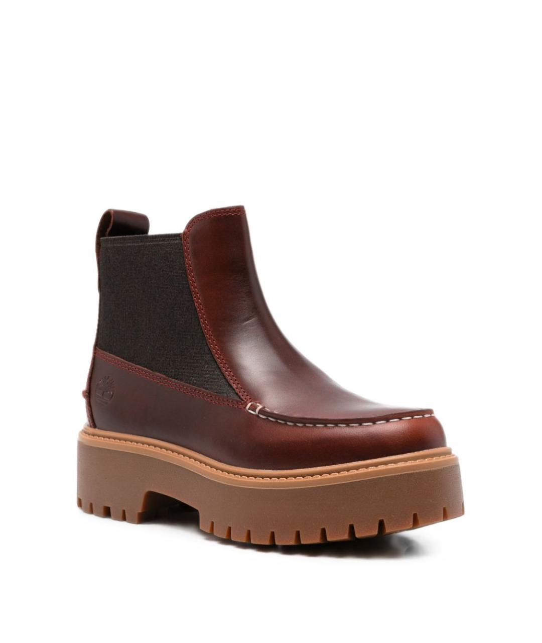 TIMBERLAND Бордовые кожаные ботинки, фото 4
