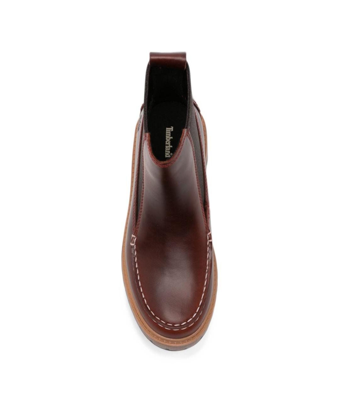 TIMBERLAND Бордовые кожаные ботинки, фото 2