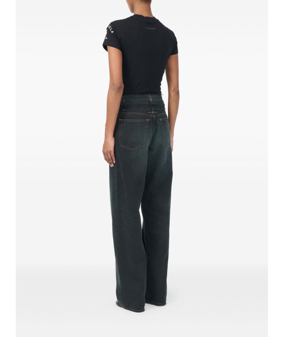 MM6 MAISON MARGIELA Синие хлопковые прямые джинсы, фото 7