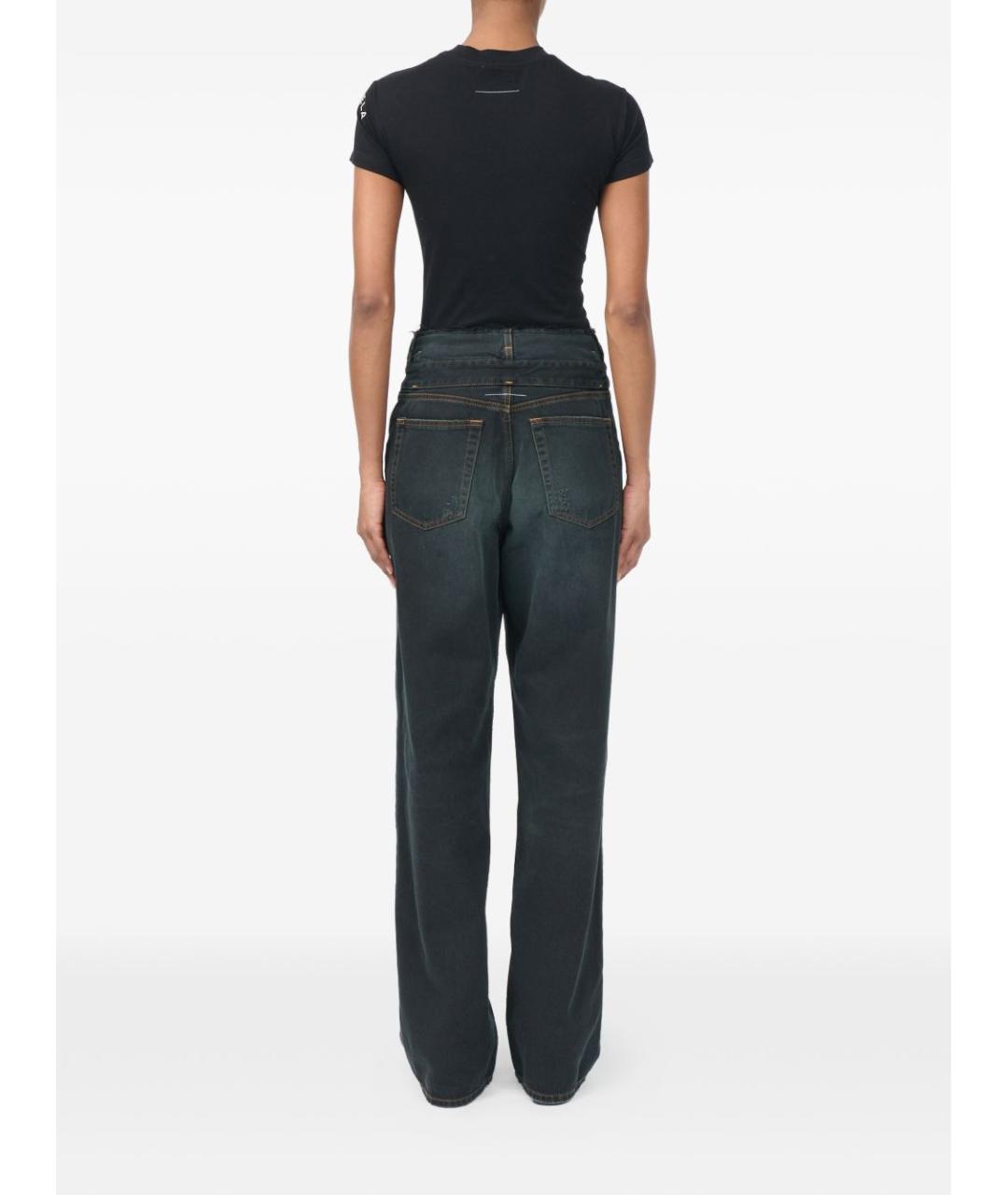 MM6 MAISON MARGIELA Синие хлопковые прямые джинсы, фото 5