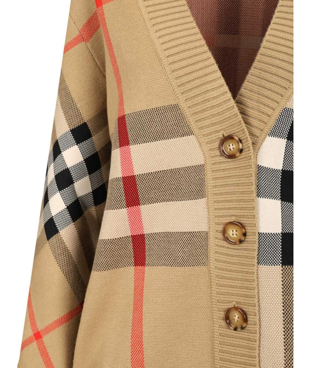 BURBERRY Бежевый шерстяной кардиган, фото 3