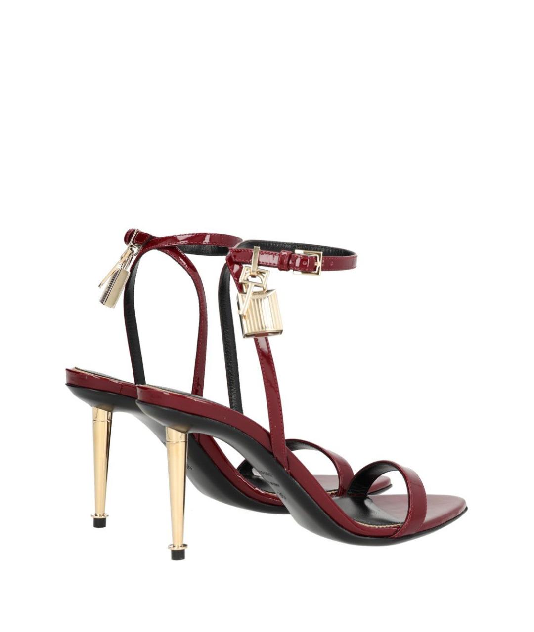 TOM FORD Красные кожаные босоножки, фото 3