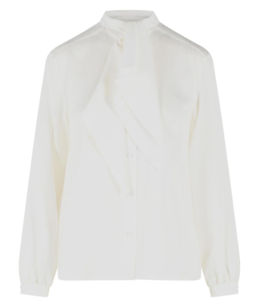 MAX MARA Белая шелковая рубашка, фото 1
